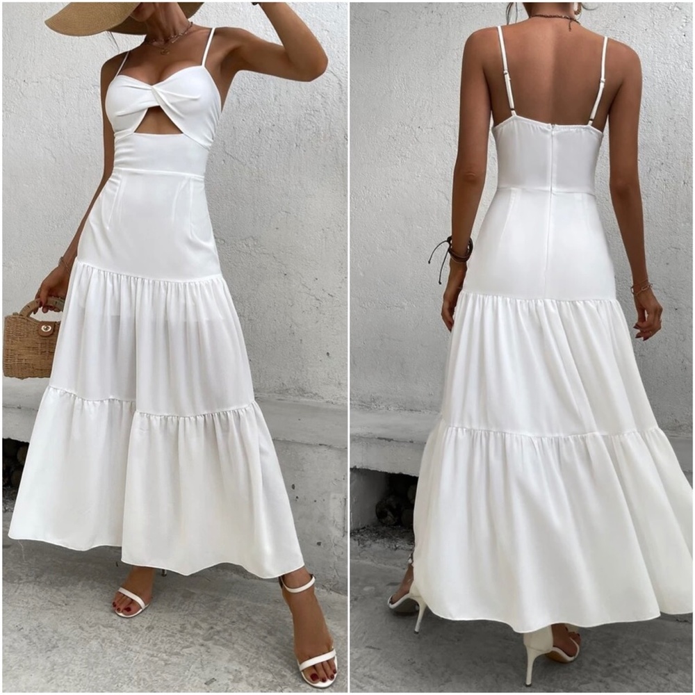 Boho Cut out Ruffle Maxi Dress - Picture 7 of 16